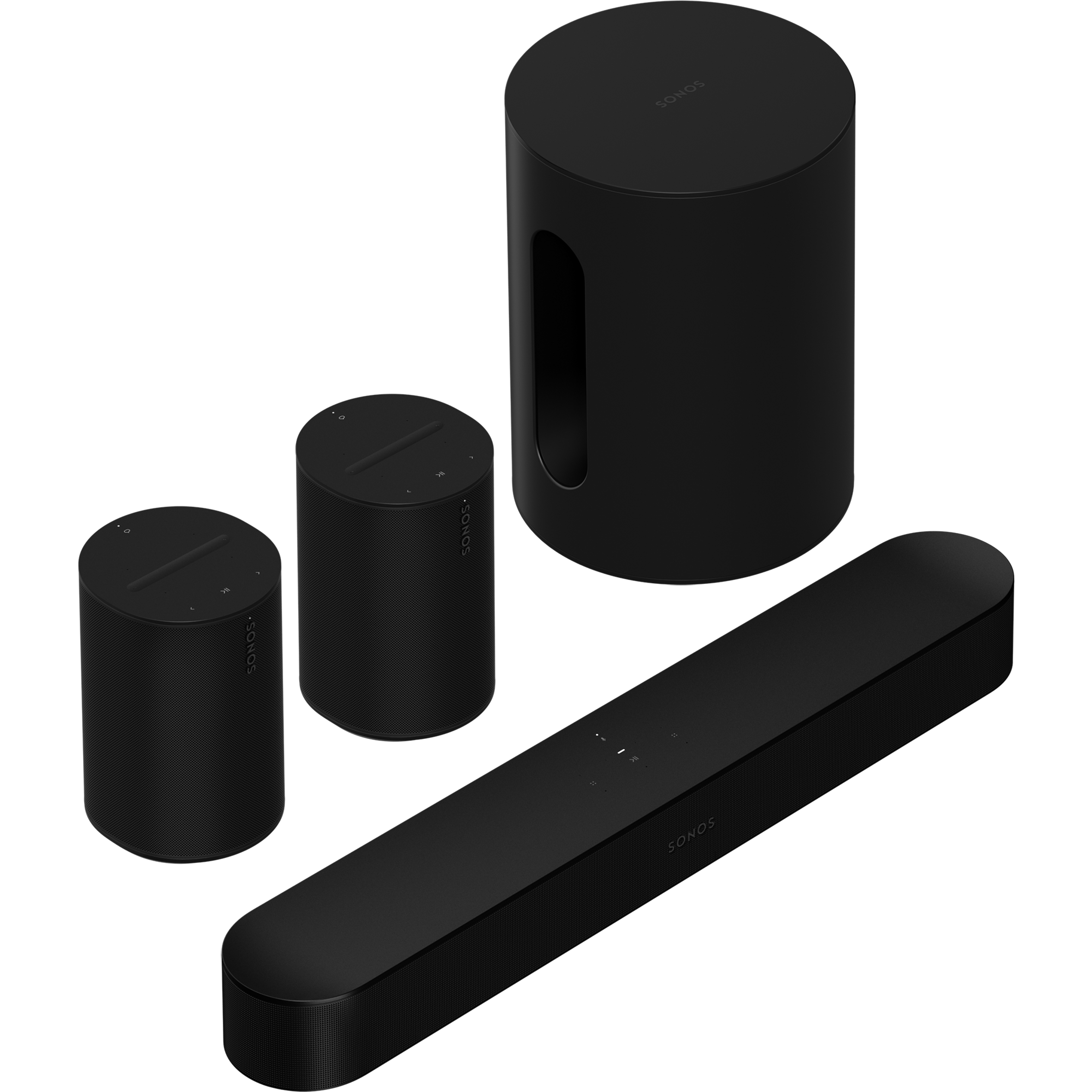 Sonos Sonos Beam 2 met Sub Mini en 2x Era 100 SL Premium Set Zwart