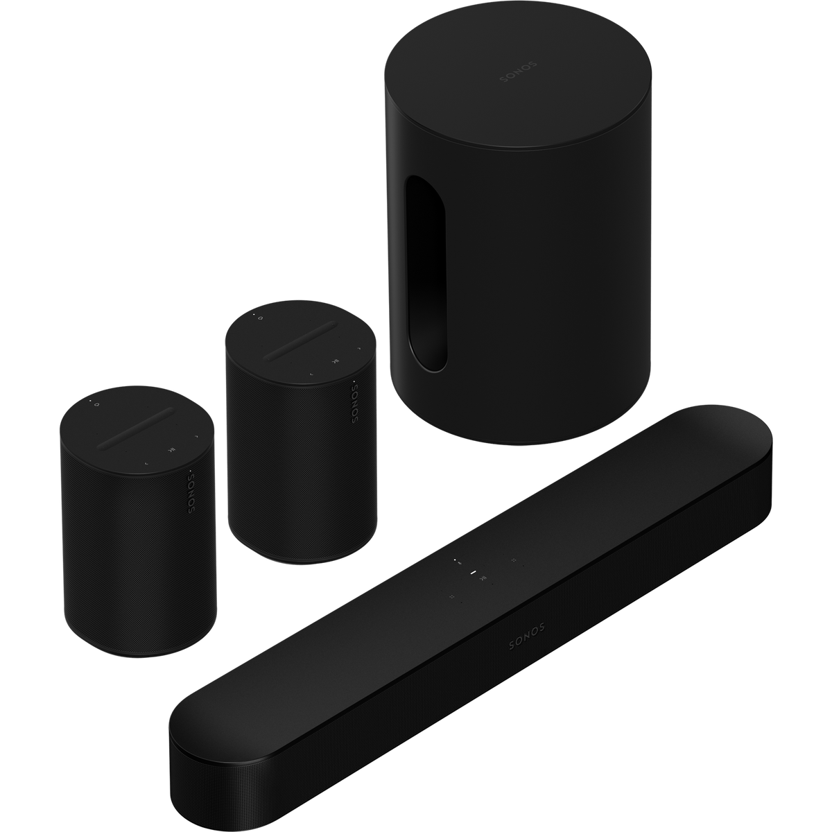 Sonos Sonos Beam 2 met Sub Mini en 2x Era 100 SL Premium Set Zwart