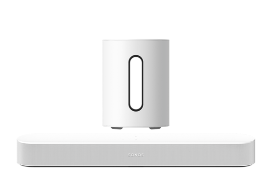 Sonos Sonos Beam 2 met Sub Mini Entertainment Set Wit - Bundel