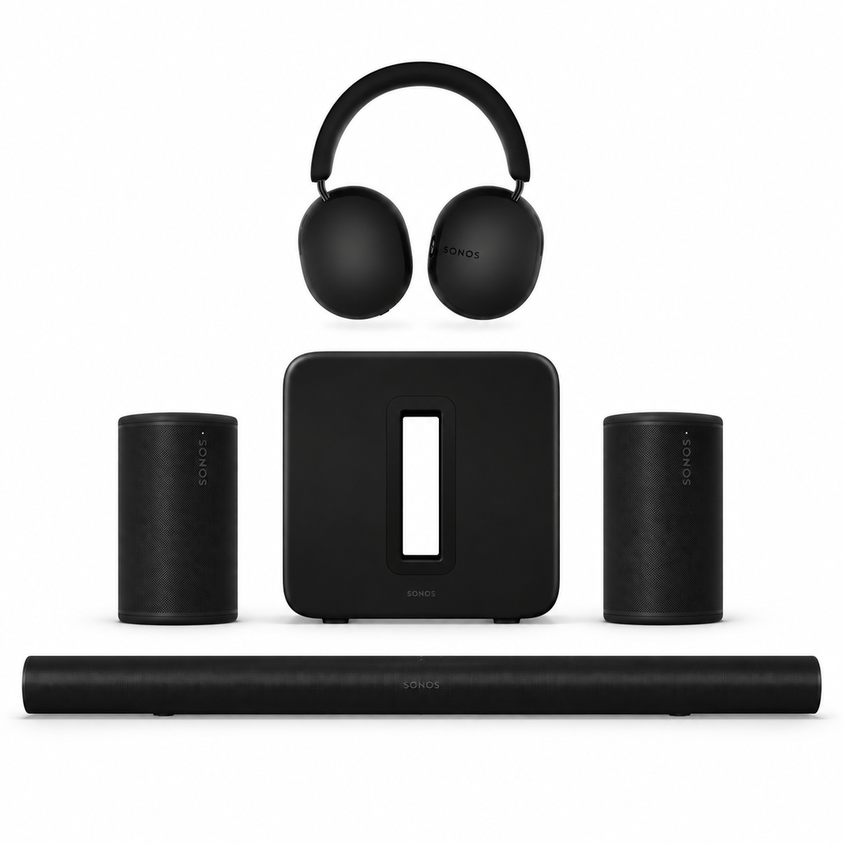 Sonos Sonos Mega Bundel Zwart – Arc Ultra + Sub 4 + 2× Play + gratis Ace