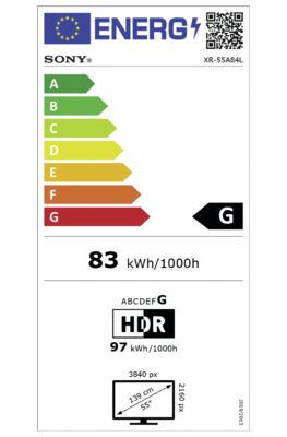 Sony XR55A84LAEP - EP:Tummers