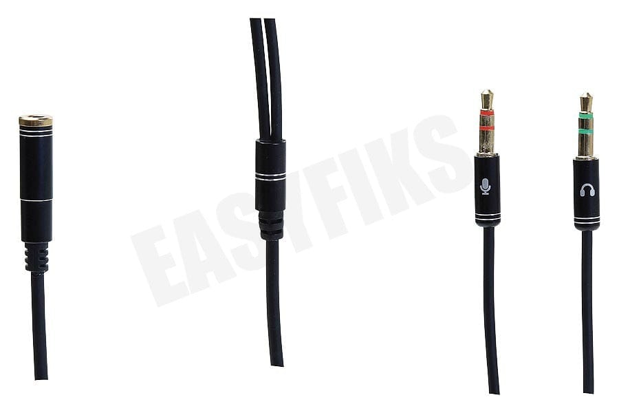 SPEZ Spez 2x 3,5mm Jack Male 4P Audio Cross-over 3,5mm 15cm
