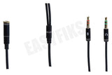 SPEZ Spez 2x 3,5mm Jack Male 4P Audio Cross-over 3,5mm 15cm