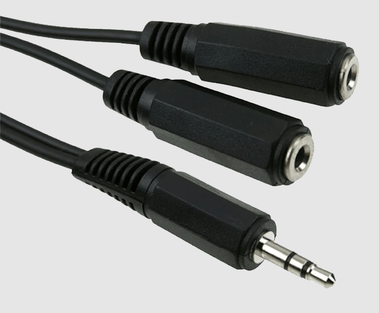 SPEZ Spez 4P Verloopkabel 3,5mm Jack Male 2x 3,5mm Female 15cm