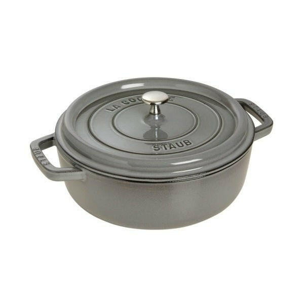 Staub Ronde cocotte 26cm - grafietgrijs.