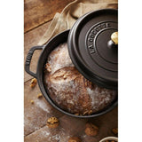 Staub Ronde cocotte 26cm - zwart.