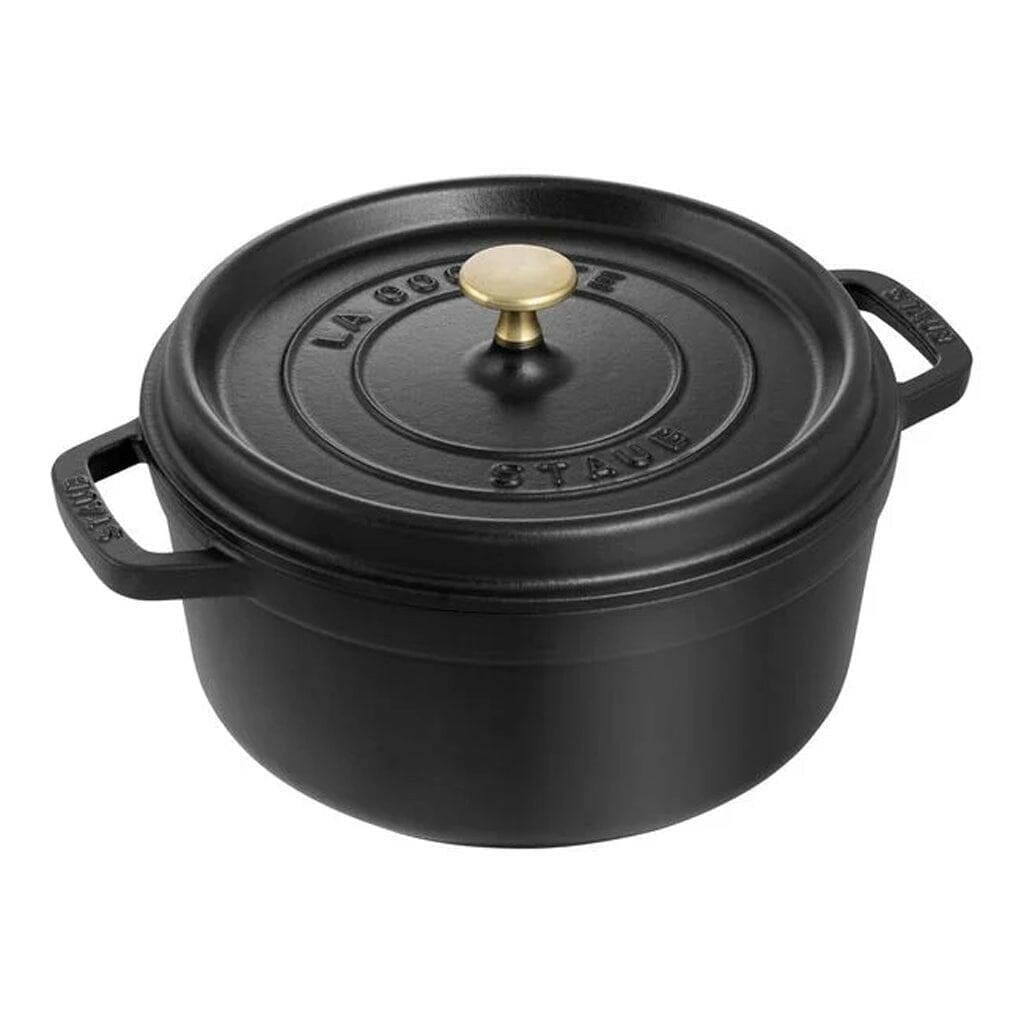 Staub Ronde cocotte 26cm - zwart.