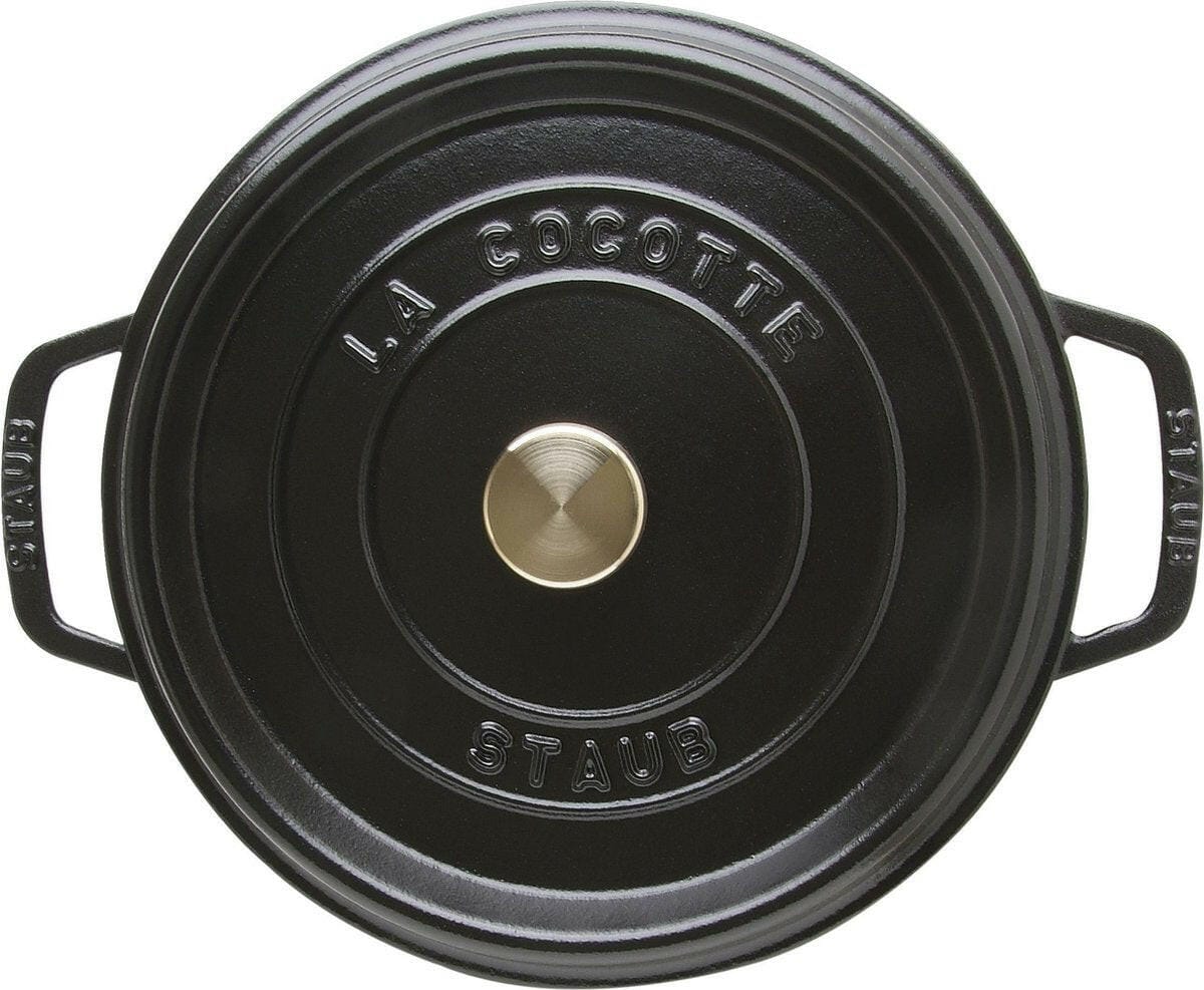 Staub Staub Ronde cocotte 24cm - zwart