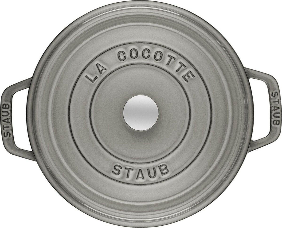Staub Staub Ronde cocotte 28cm - grafietgrijs