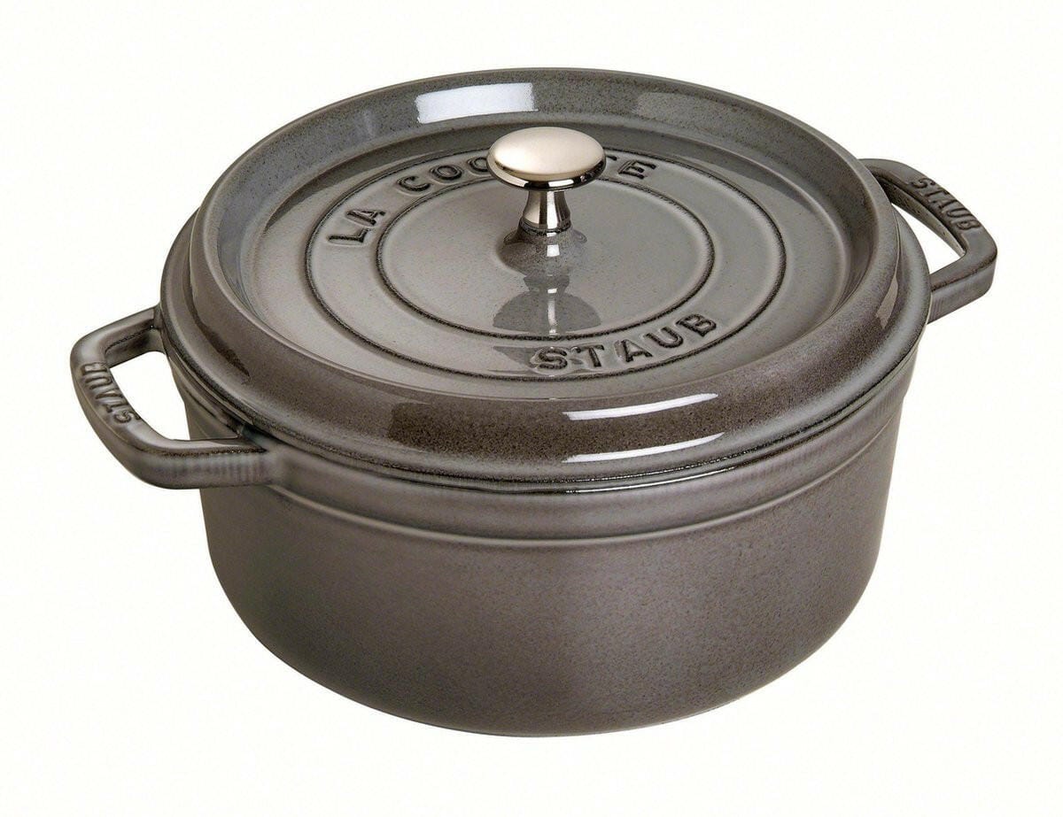 Staub Staub Ronde cocotte 28cm - grafietgrijs
