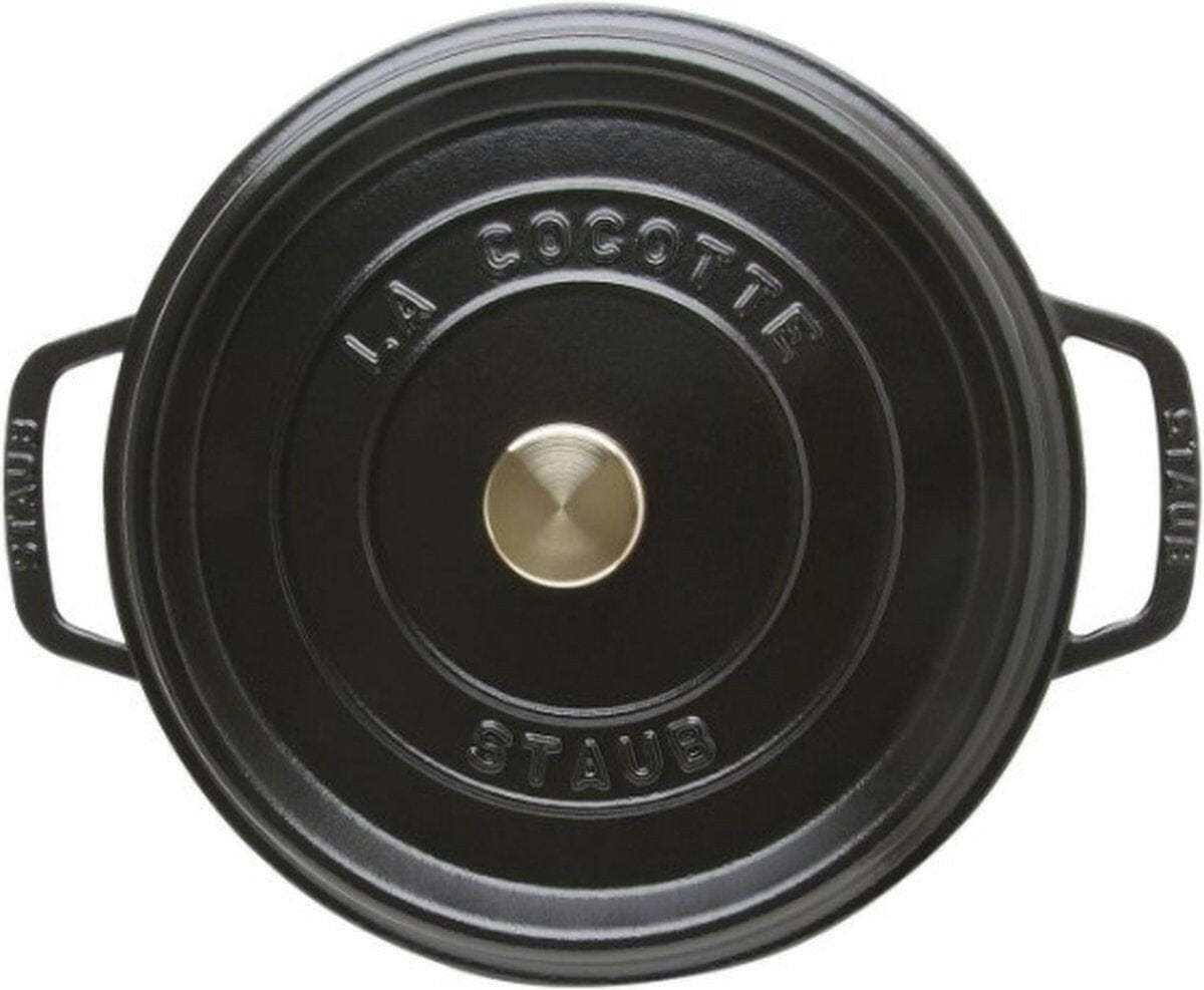 Staub Staub Ronde cocotte 28cm - zwart