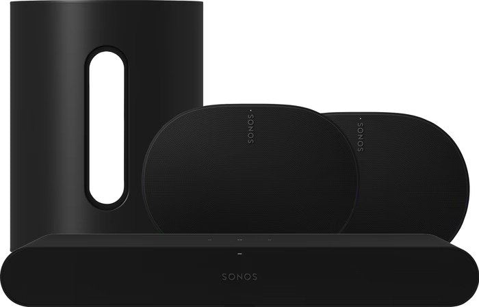 Sonos Ray met Sub Mini en 2x Era 300 Ultieme set Zwart - Bundel