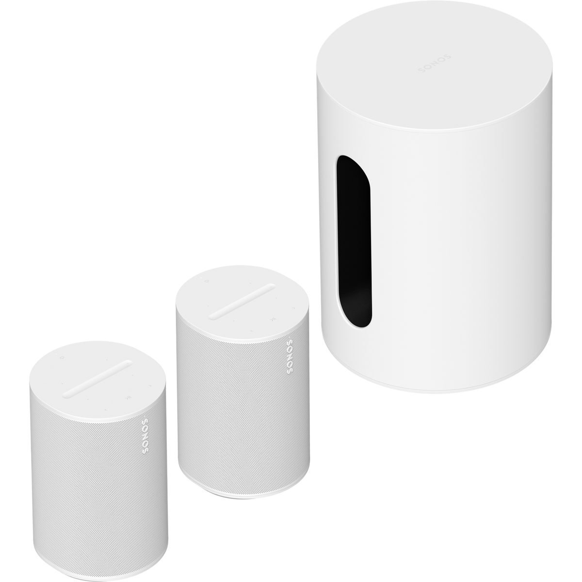 Sonos Sub Mini met 2x Era 100 Premium set Wit - Bundel