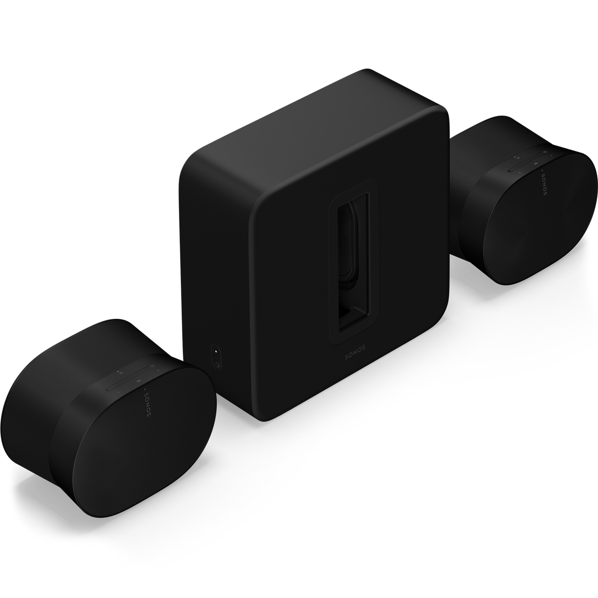 Sonos Sub 4 met 2x Era 300 Ultieme set Zwart - Bundel