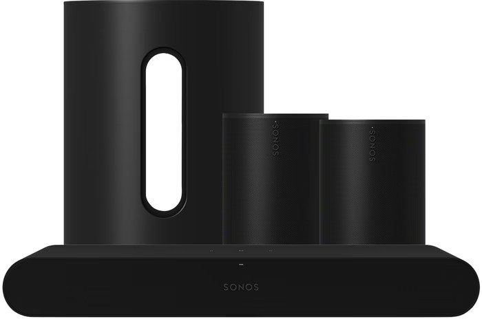 Sonos Ray met Sub Mini en 2x Era 100 Premium set Zwart - Bundel