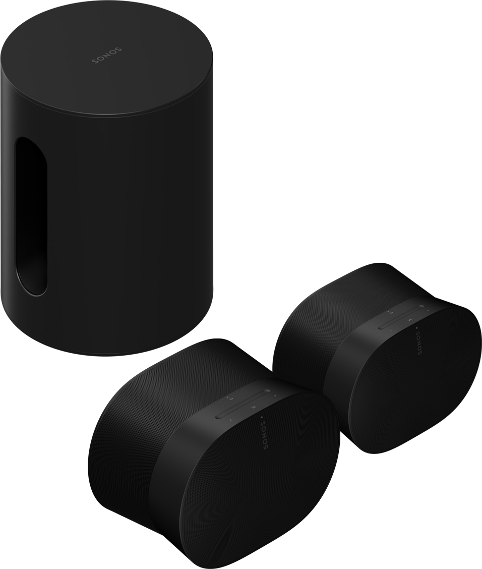 Sonos Sub Mini met 2x Era 300 Ultieme set Zwart - Bundel