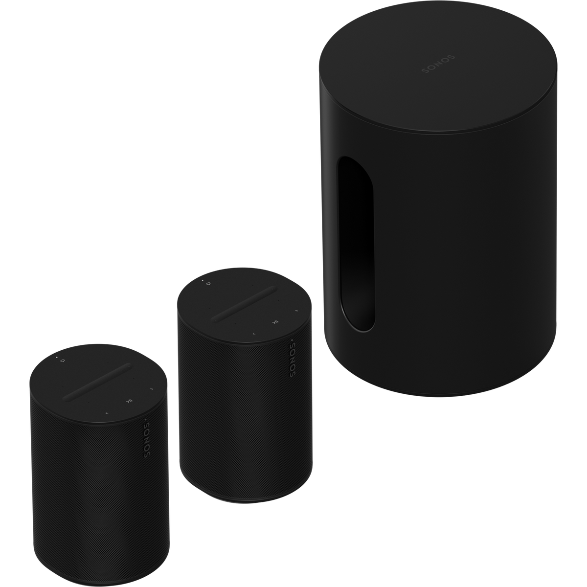 Sonos Sub Mini met 2x Era 100 Premium set Zwart - Bundel