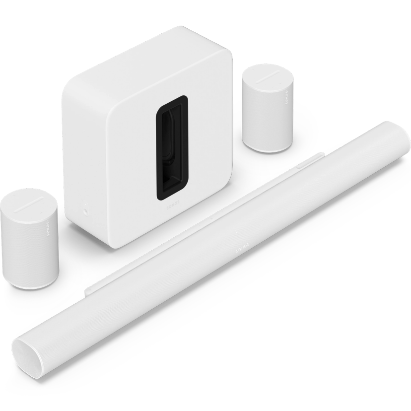 Sonos Arc Ultra met Sub 4 en 2x Era 100 Premium set Wit - Bundel