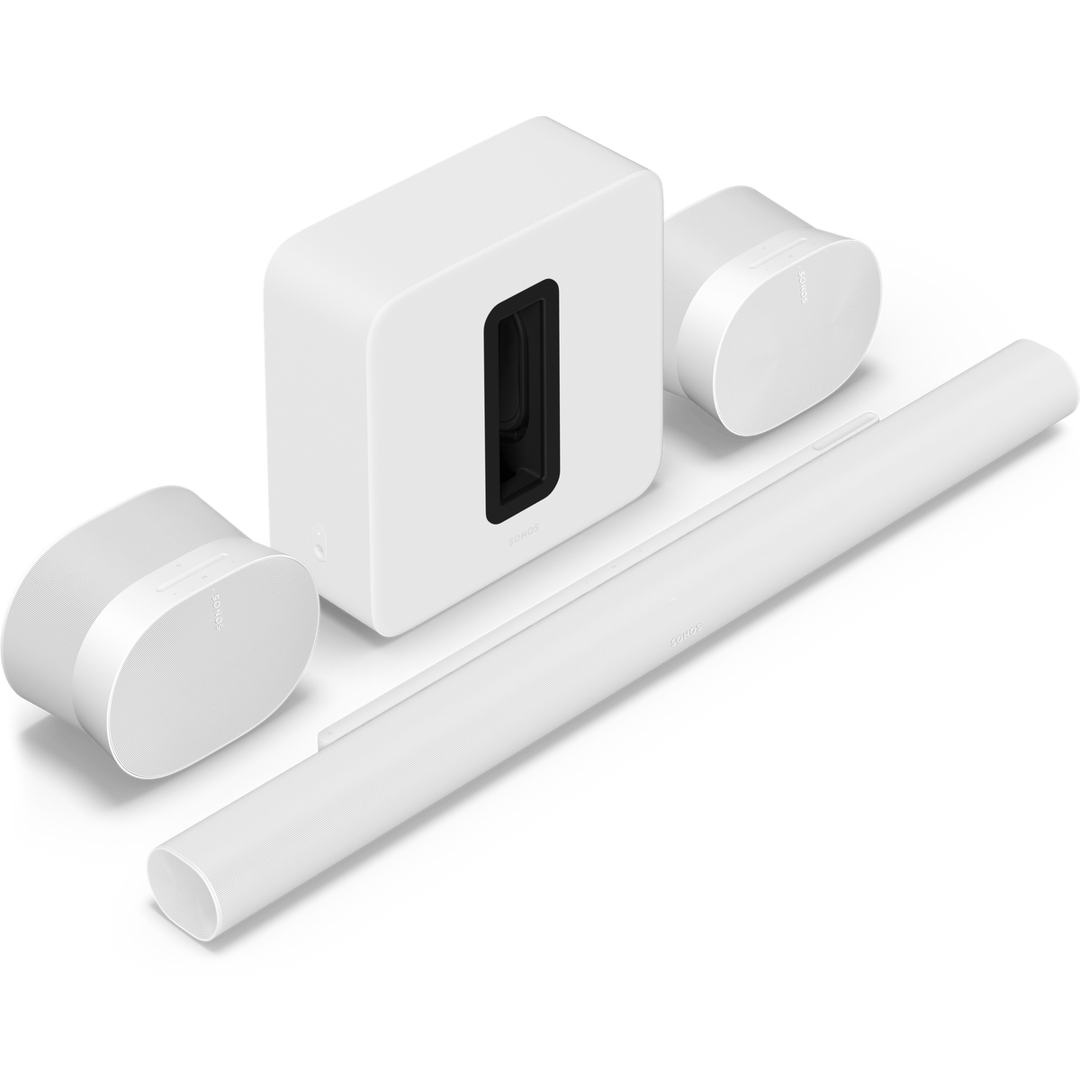 Sonos Arc Ultra met Sub 4 en 2x Era 300 Ultieme set Wit - Bundel