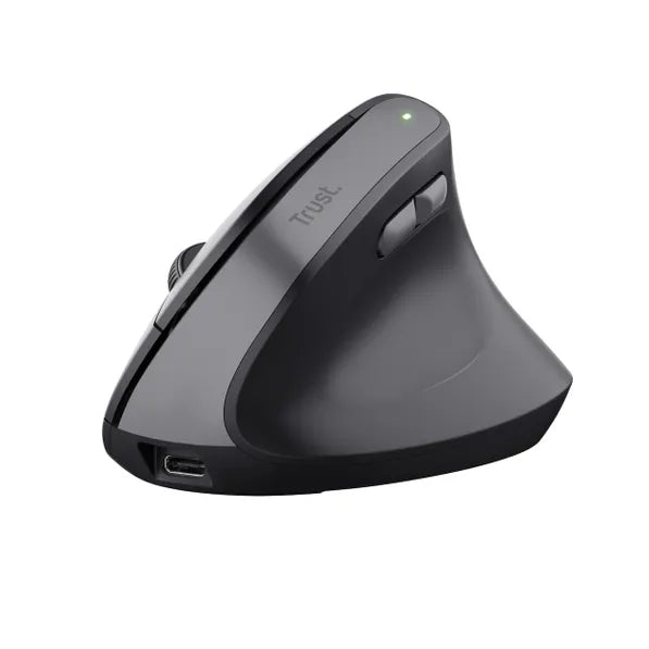 Trust Bayo II Ergonomic Wireless Mouse zwart.