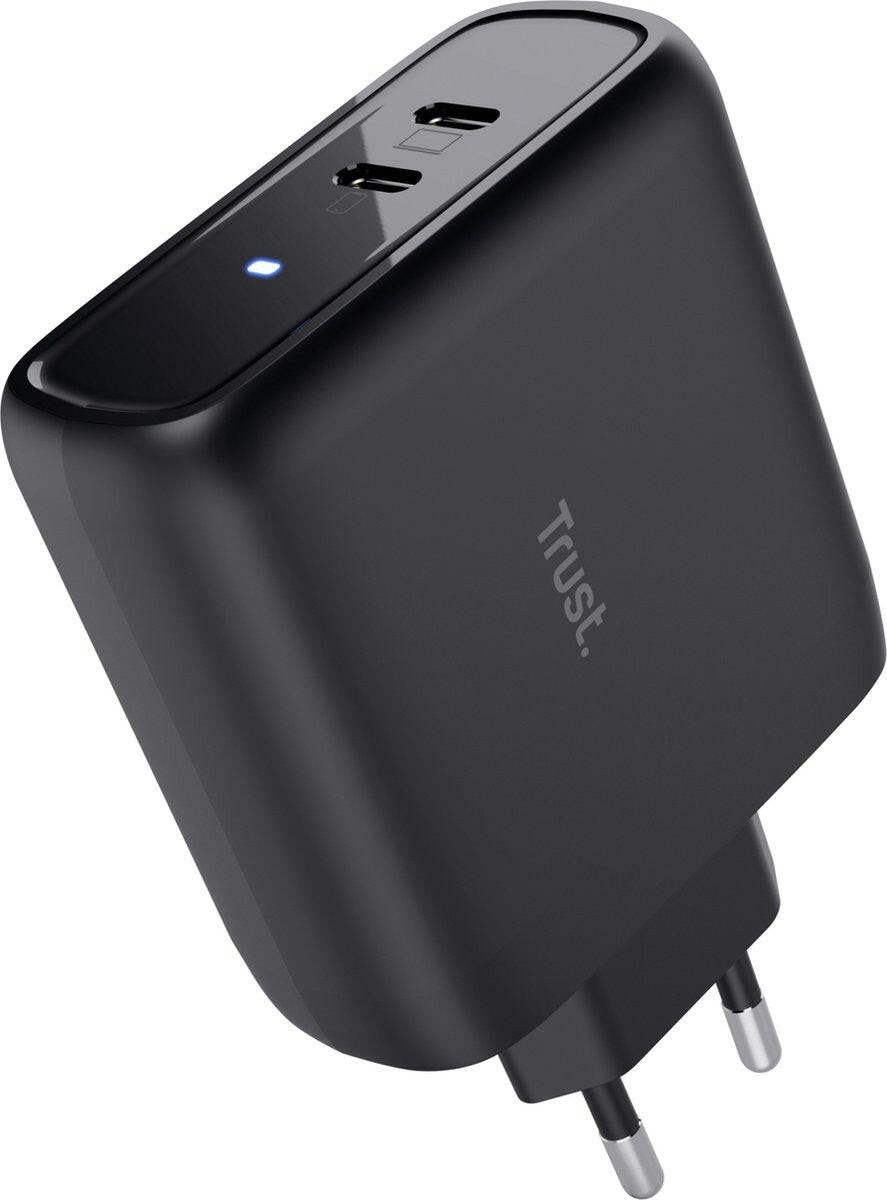 Trust Maxo 65W 2-Poort USB-C Charger Black.