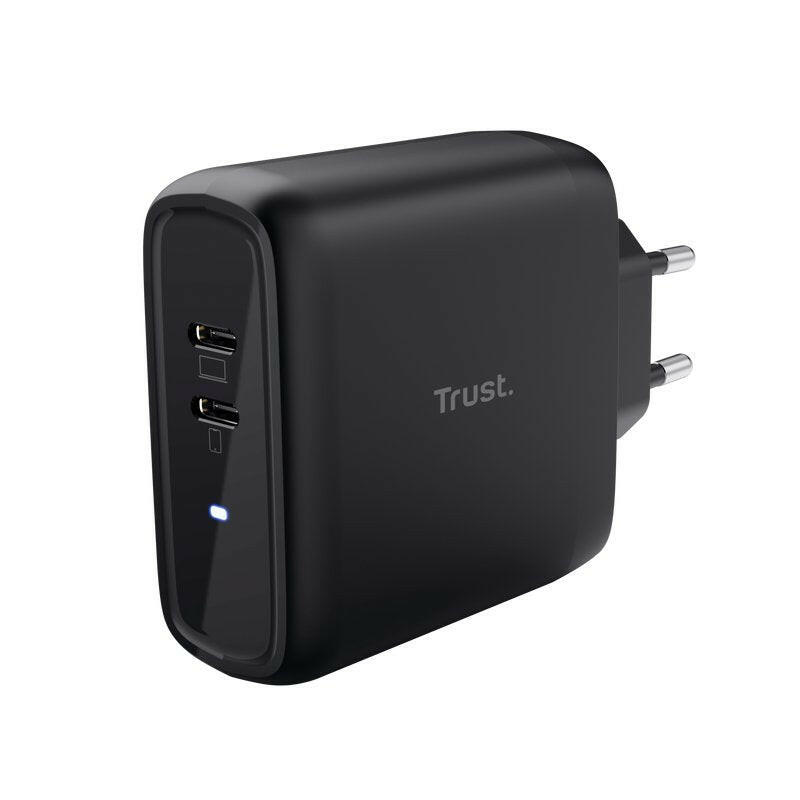 Trust Maxo 65W 2-Poort USB-C Charger Black.