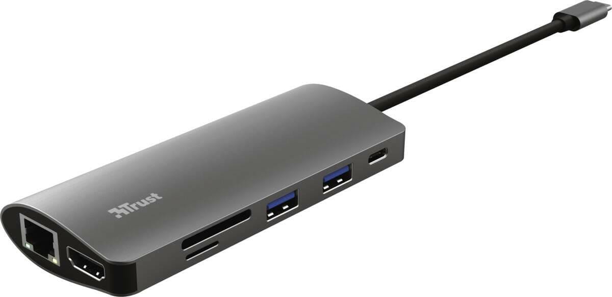 Trust Trust Dalyx 7-in-1 USB-C Multi-Port-Adapter zilver