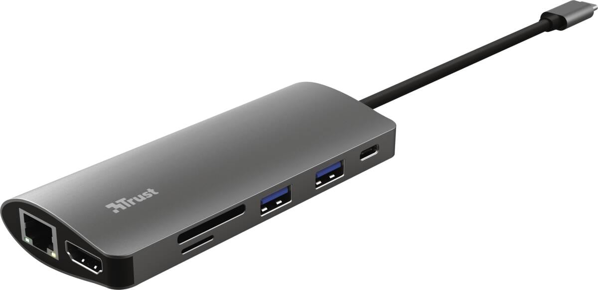 Trust Trust Dalyx 7-in-1 USB-C Multi-Port-Adapter zilver