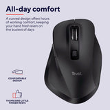 Trust Trust Fyda Rechargeable Wireless Comfort Mouse Eco zwart
