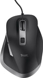 Trust Trust Fyda Wired Comfort Mouse Eco zwart