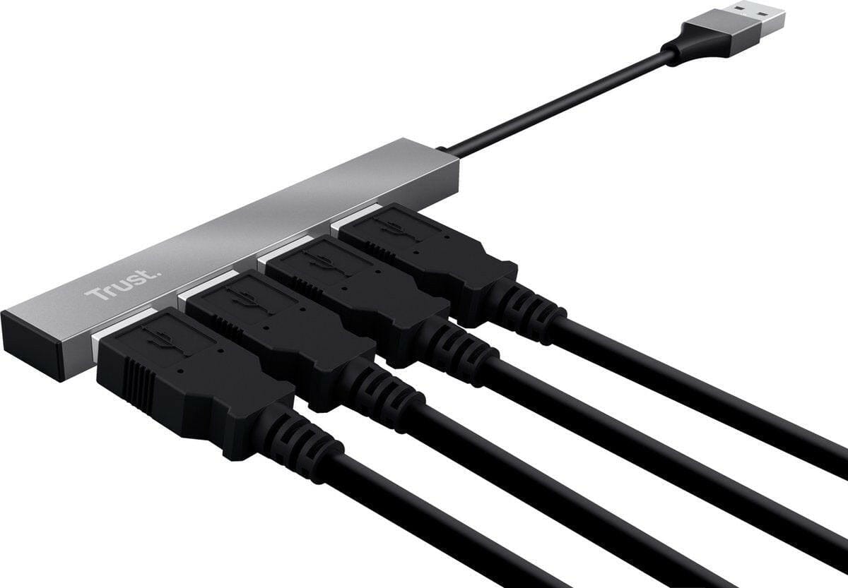 Trust Trust Halyx 4-Port Mini USB Hub aluminium