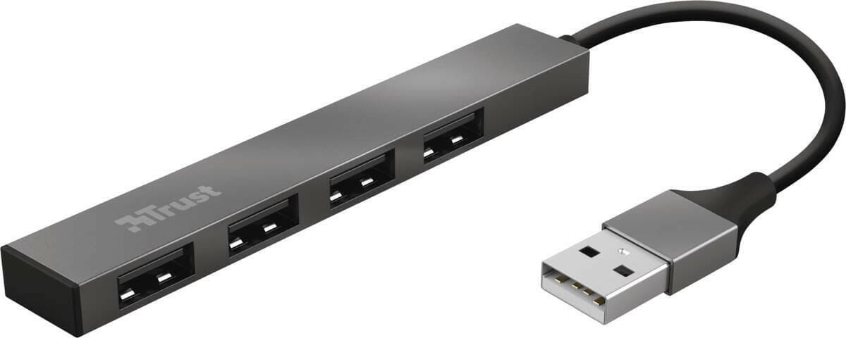 Trust Trust Halyx 4-Port Mini USB Hub aluminium