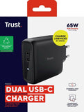 Trust Trust Maxo 65W 2-Poort USB-C Charger Black