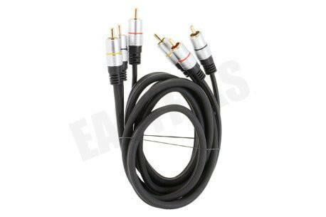 Tulp Kabel A/V Kabel, 3x Tulp RCA Male - 3x Tulp RCA Male.