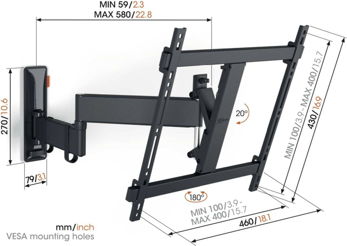 Vogel`s Vogel`s TVM 3445 zwart