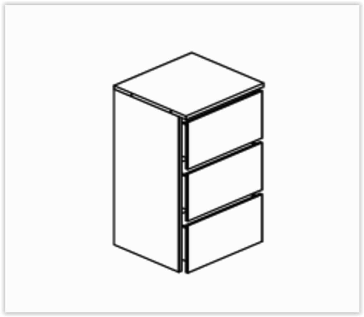 Wastoren Wastoren WSCI070-S eiken-zwart