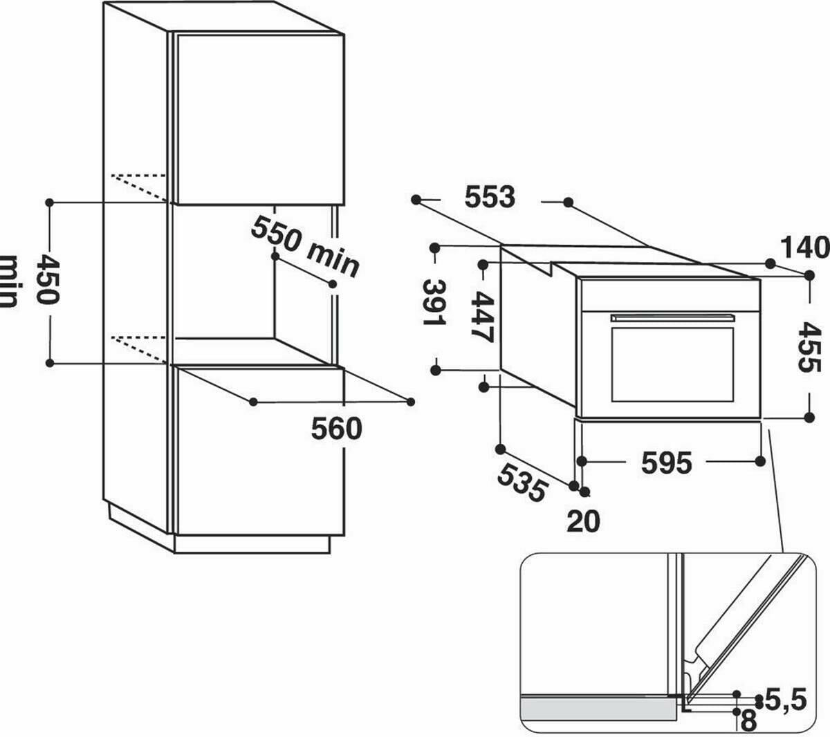 Whirlpool AMW 9605/IX RVS.